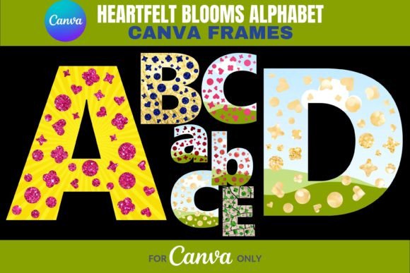 Download Heartfelt Blooms: Alphabet Canva Frames - Premium Resources