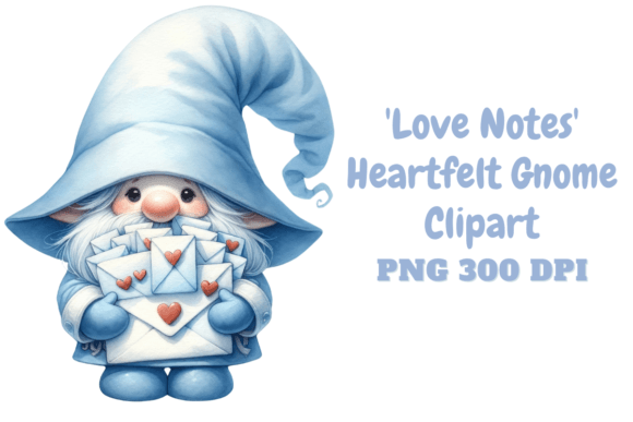 Download 'Love Notes' - Heartfelt Gnome Clipart - Premium Bundle